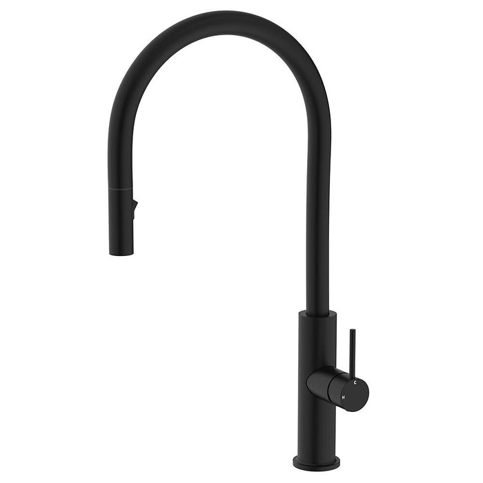 Fienza Kaya Stainless Steel Round Pull-Out Sink Mixer