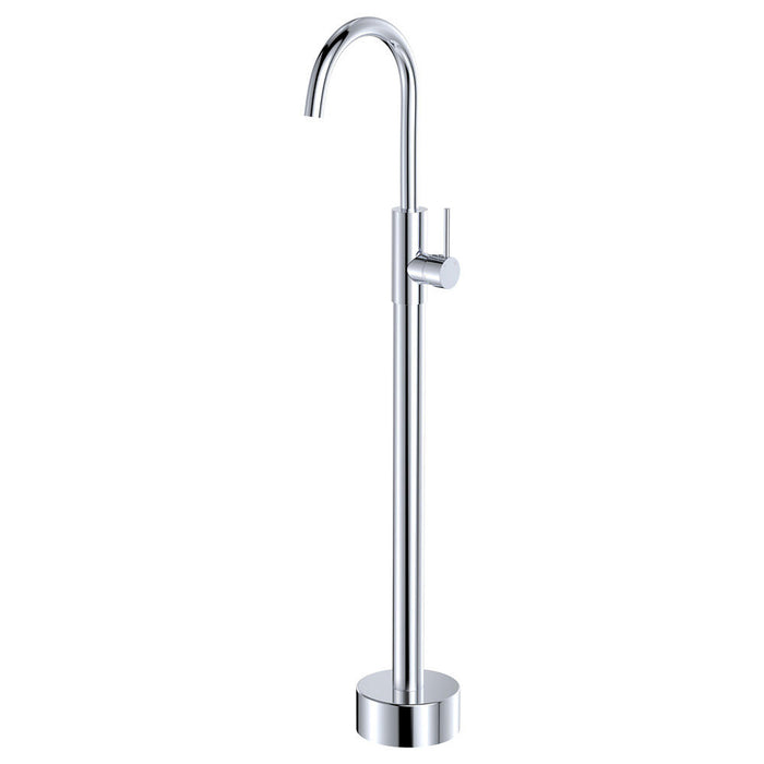 Fienza Kaya Lead Free Solid Brass Round Floor Mounted Bath Mixer