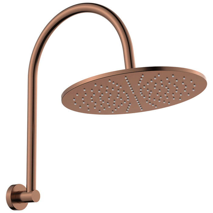 Fienza Empire Stainless Steel Round Slim Curved Shower Arm Set