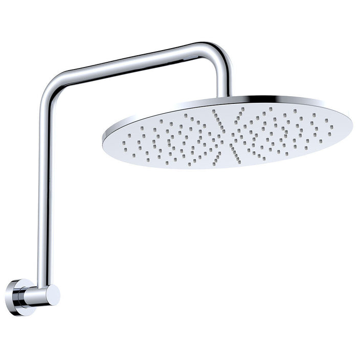 303mm Fienza Empire Stainless Steel Round Slim Gooseneck Shower Arm Set