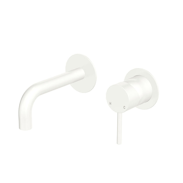 130mm Outlet Fienza Kaya Stainless Steel Round Wall Basin/Bath Mixer