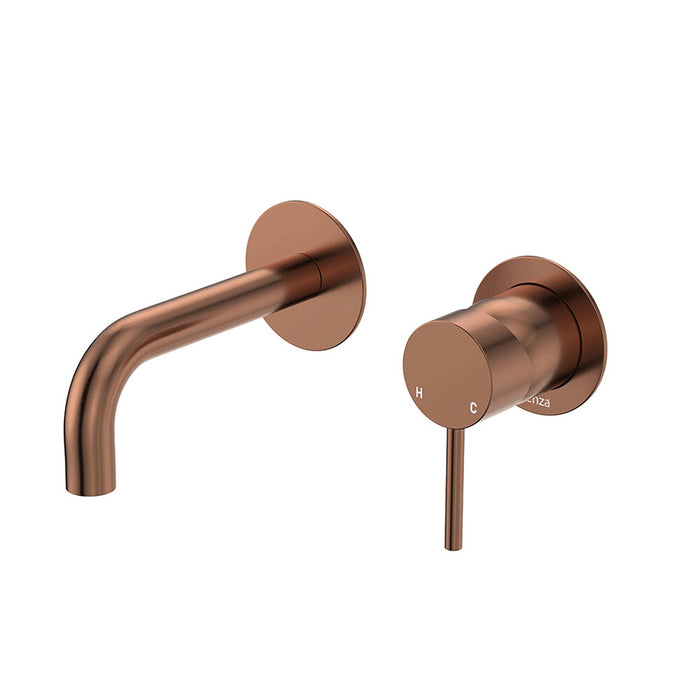 130mm Outlet Fienza Kaya Stainless Steel Round Wall Basin/Bath Mixer