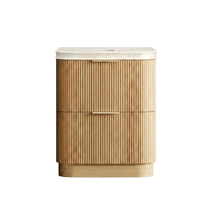 600-1800*490*830mm Otti Havana Woodland Oak Fluted Curve Freestanding Vanity