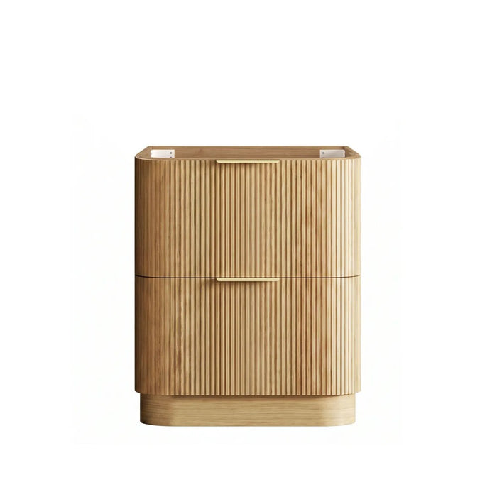 600-1800*490*830mm Otti Havana Woodland Oak Fluted Curve Freestanding Vanity