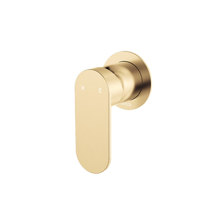Fienza Empire Slim Stainless Steel Round Plate Wall Mixer