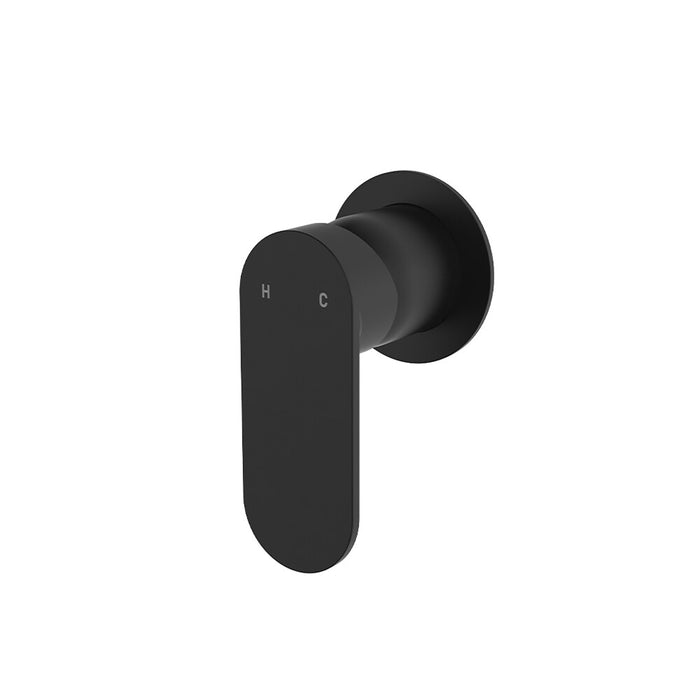 Fienza Empire Slim Stainless Steel Round Plate Wall Mixer