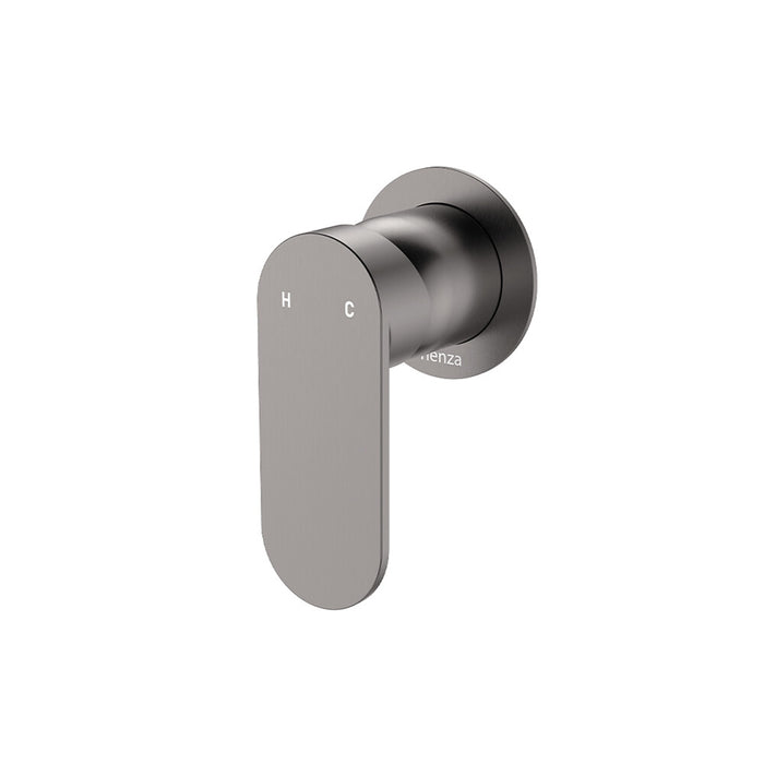 Fienza Empire Slim Stainless Steel Round Plate Wall Mixer