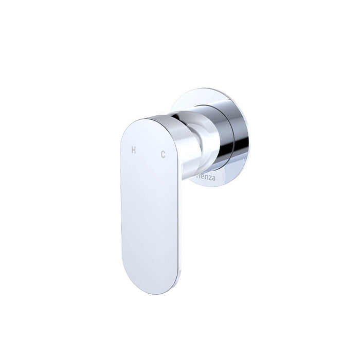 Fienza Empire Slim Stainless Steel Round Plate Wall Mixer