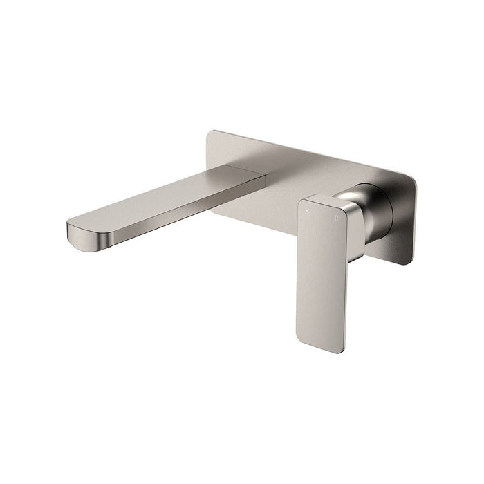 160mm Outlet Fienza Tono Lead-free Brass Rectangular Plate Basin/Bath Wall Mixer Set