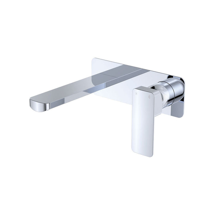 160mm Outlet Fienza Tono Lead-free Brass Rectangular Plate Basin/Bath Wall Mixer Set
