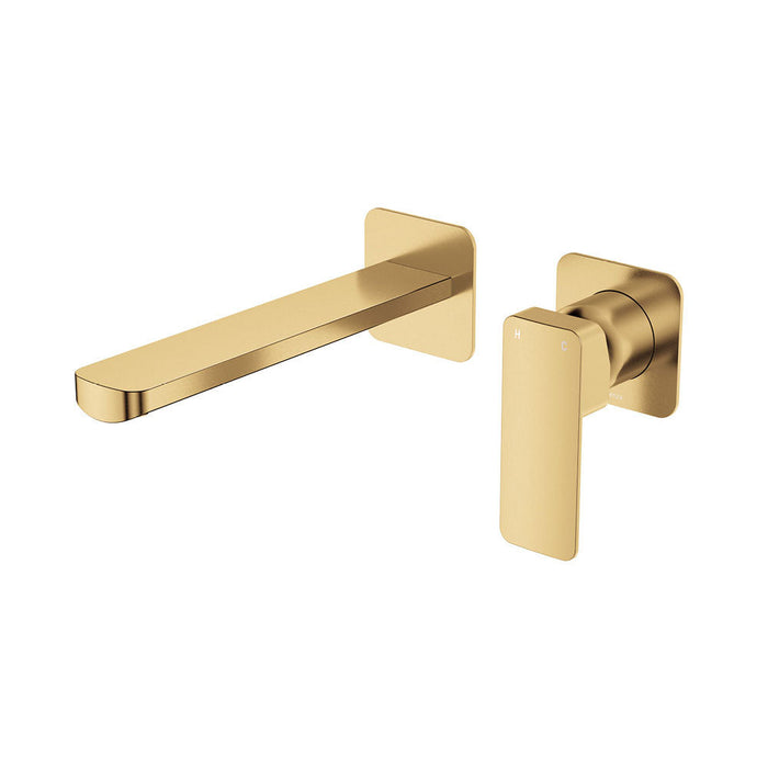 200mm Outlet Fienza Tono Lead-free Brass Square Plate Basin/Bath Wall Mixer Set