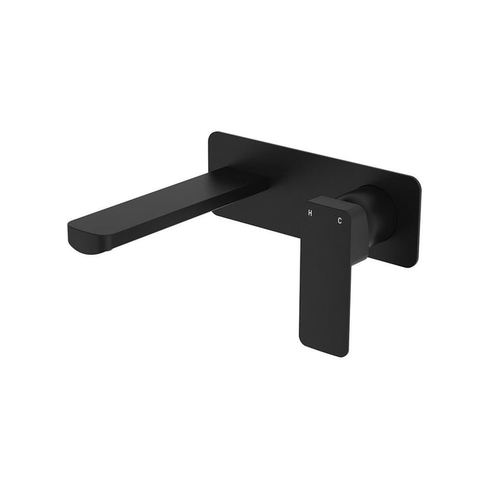 160mm Outlet Fienza Tono Lead-free Brass Rectangular Plate Basin/Bath Wall Mixer Set