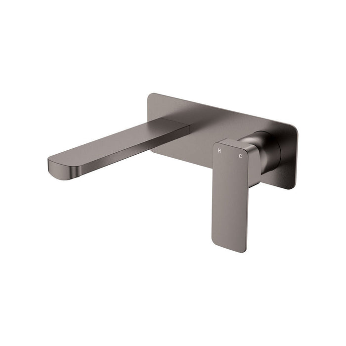 160mm Outlet Fienza Tono Lead-free Brass Rectangular Plate Basin/Bath Wall Mixer Set