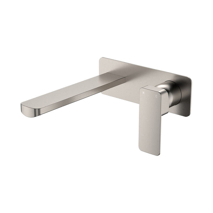 200mm Outlet Fienza Tono Lead-free Brass Rectangular Plate Basin/Bath Wall Mixer Set