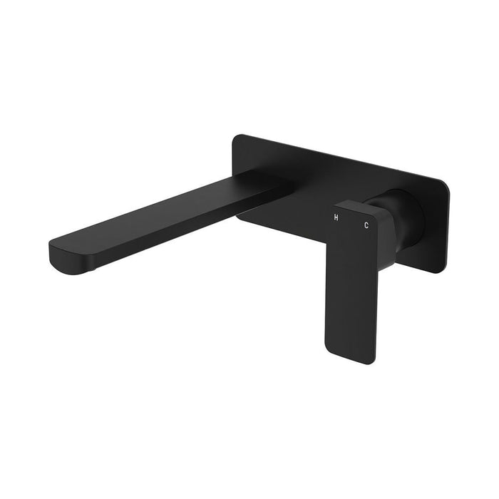 200mm Outlet Fienza Tono Lead-free Brass Rectangular Plate Basin/Bath Wall Mixer Set