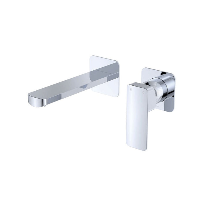 160mm Outlet Fienza Tono Lead-free Brass Square Plate Basin/Bath Wall Mixer Set