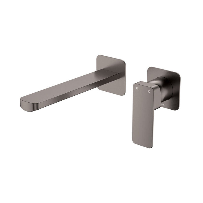 200mm Outlet Fienza Tono Lead-free Brass Square Plate Basin/Bath Wall Mixer Set