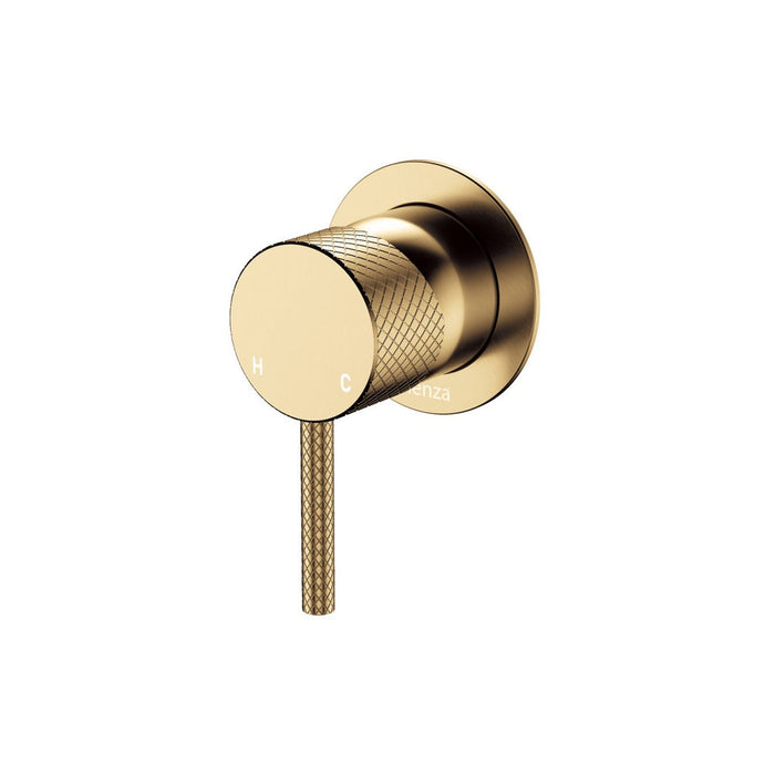 Fienza Axle Solid Brass Small Round Plate Wall Mixer