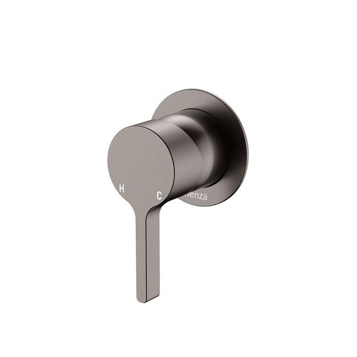 Fienza Sansa Stainless Steel Small Round Plate Wall Mixer