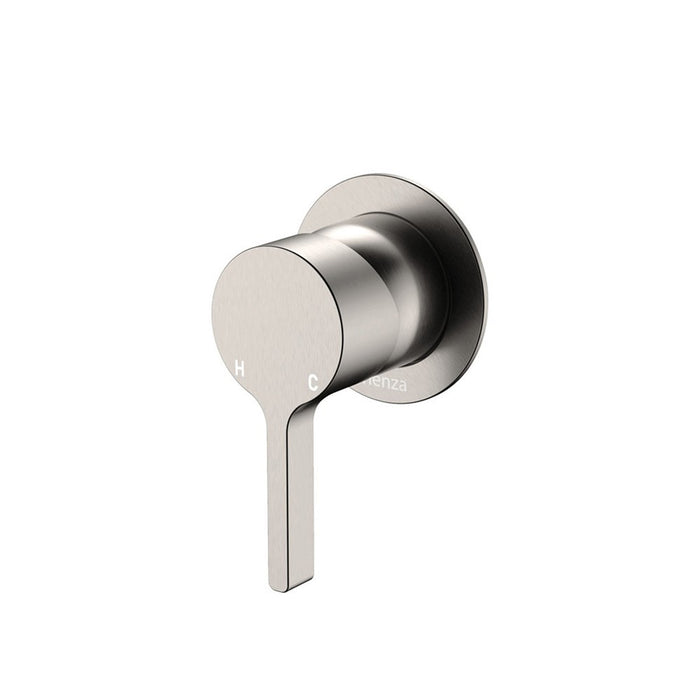 Fienza Sansa Stainless Steel Small Round Plate Wall Mixer