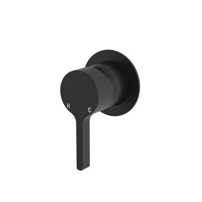 Fienza Sansa Stainless Steel Small Round Plate Wall Mixer