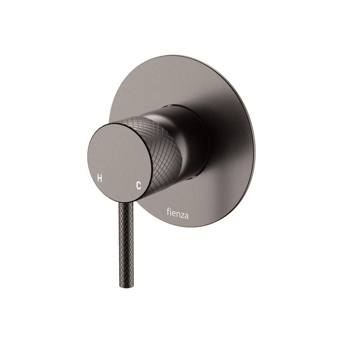 Fienza Axle Solid Brass Large Round Plate Wall Mixer