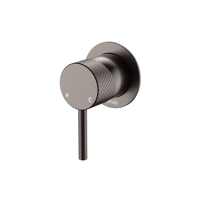 Fienza Axle Solid Brass Small Round Plate Wall Mixer