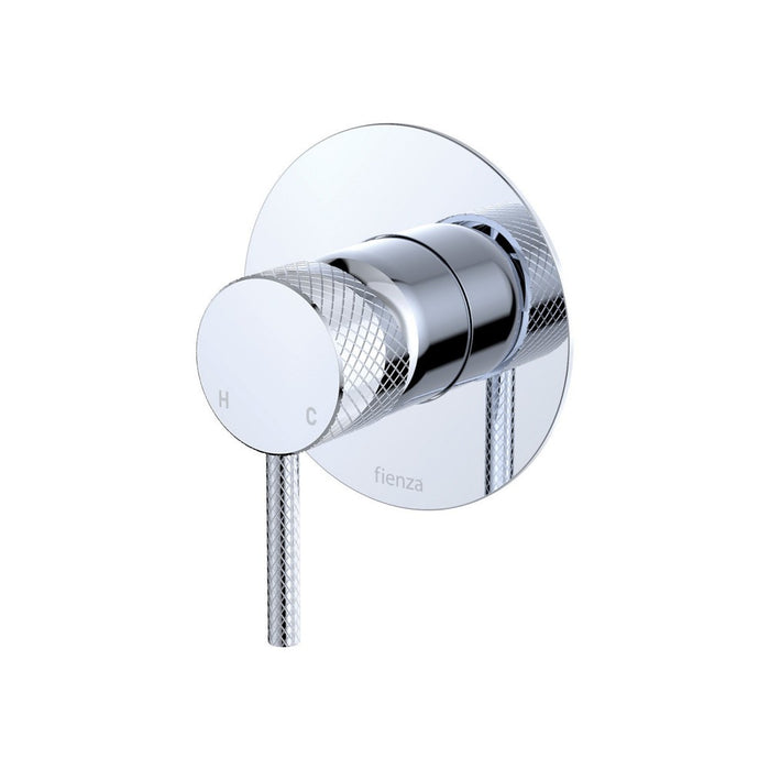 Fienza Axle Solid Brass Large Round Plate Wall Mixer