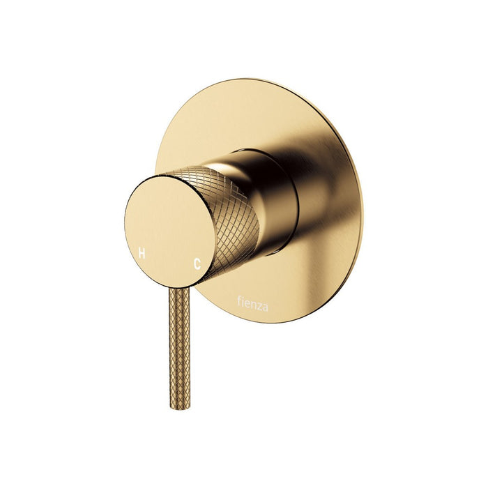 Fienza Axle Solid Brass Large Round Plate Wall Mixer