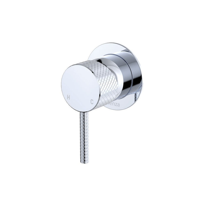 Fienza Axle Solid Brass Small Round Plate Wall Mixer