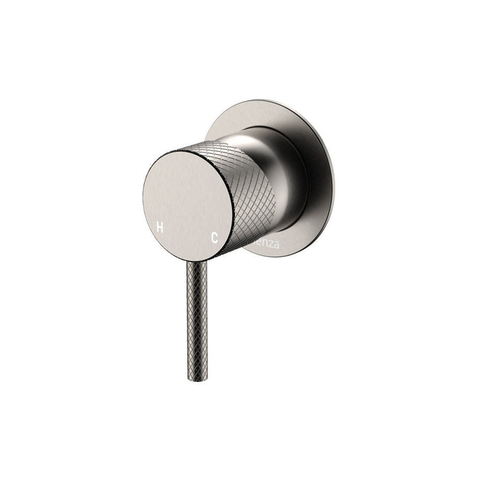 Fienza Axle Solid Brass Small Round Plate Wall Mixer