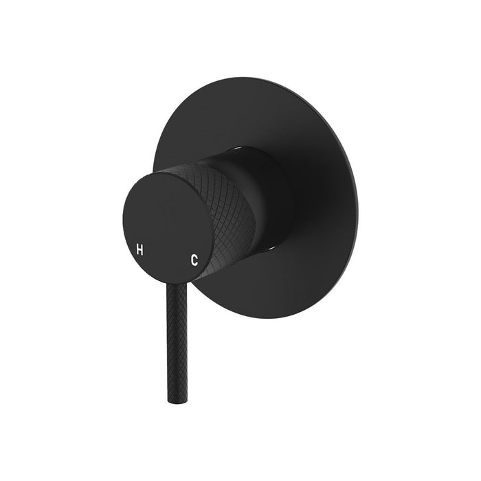 Fienza Axle Solid Brass Large Round Plate Wall Mixer