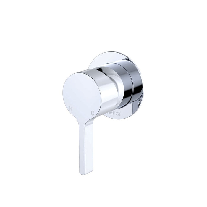 Fienza Sansa Stainless Steel Small Round Plate Wall Mixer