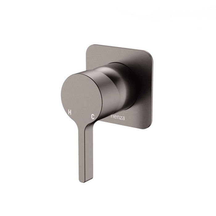 Fienza Sansa Stainless Steel Square Plate Wall Mixer