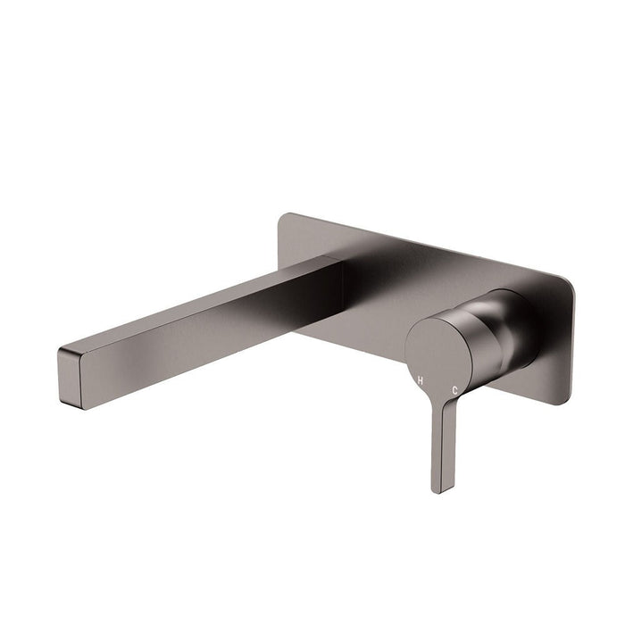 Fienza Sansa Solid Brass Rectangular Plate Wall Bath Mixer Set