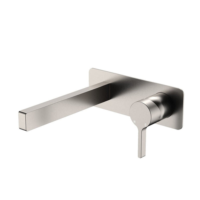 Fienza Sansa Solid Brass Rectangular Plate Wall Bath Mixer Set
