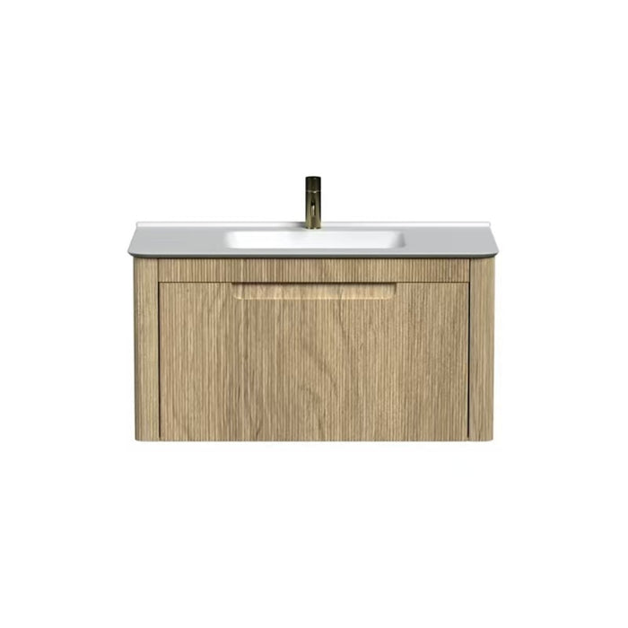 600-1500*450*460mm Sunny Line R Curved Timber Plywood Fluted Wall Hung Vanity