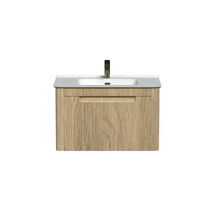 600-1500*450*460mm Sunny Line R Curved Timber Plywood Fluted Wall Hung Vanity