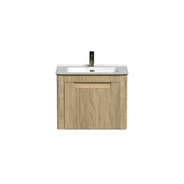 600-1500*450*460mm Sunny Line R Curved Timber Plywood Fluted Wall Hung Vanity