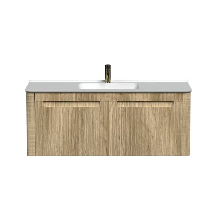 600-1500*450*460mm Sunny Line R Curved Timber Plywood Fluted Wall Hung Vanity