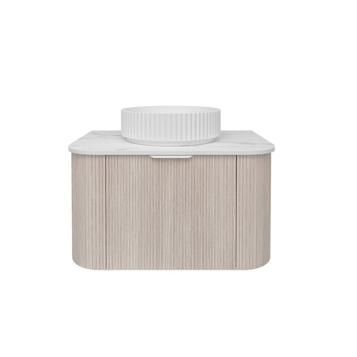 600-1800*500*400mm Lukka Agena Coastal Oak Wood Grain Fluted Bathroom Wall Hung Vanity