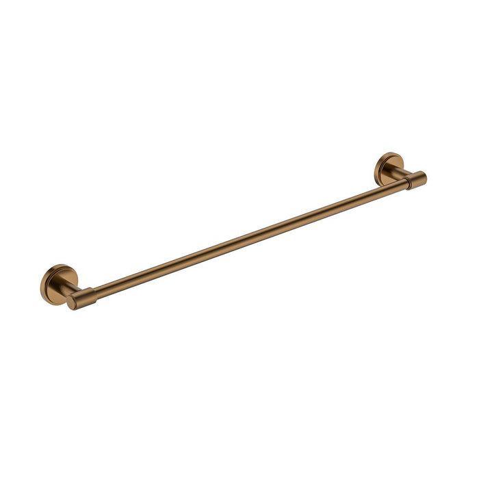 600mm BK Cambridge Brass Round Single Towel Rail