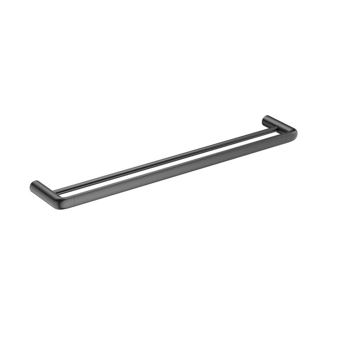 600mm BK BERLIN Brass Round Double Towel Rail