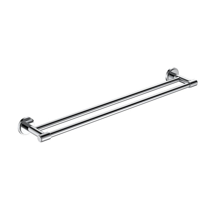 800mm BK Cambridge Brass Round Double Towel Rail