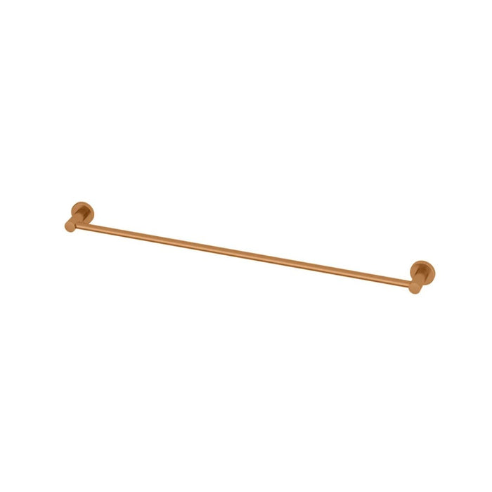 800mm Amoza Slimline Stainless Steel Single Round Towel Rail