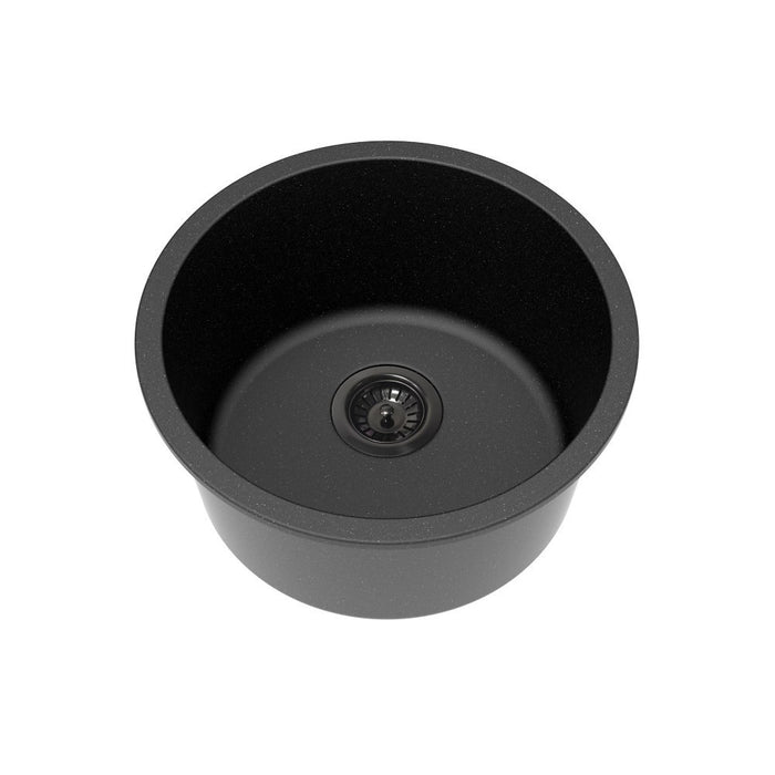410/450mm Lukka Laufey Round Single Bowl Granite Laundry/Bar Sink