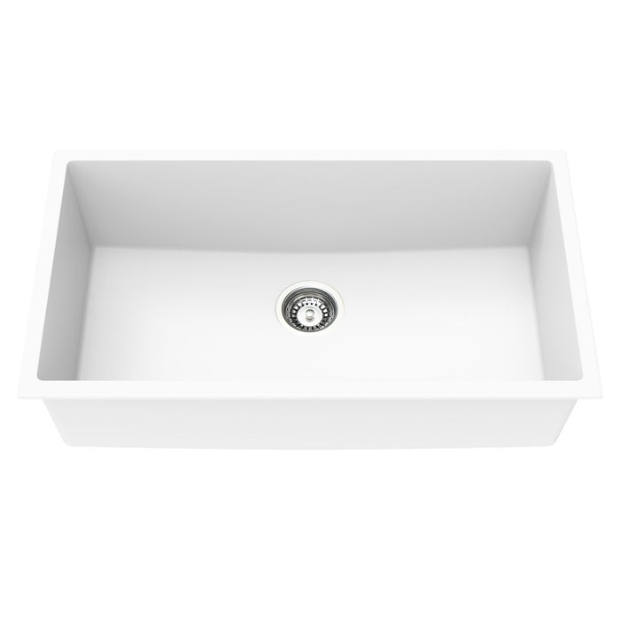 550/660/730/810mm Lukka Crete Square Single Bowl Granite Kitchen Sink