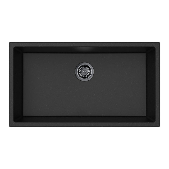550/660/730/810mm Lukka Crete Square Single Bowl Granite Kitchen Sink