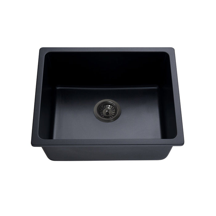 550/660/730/810mm Lukka Crete Square Single Bowl Granite Kitchen Sink
