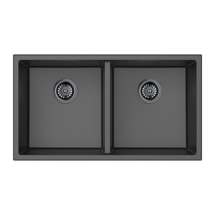 761/813mm Lukka Crete Square Double Bowl Granite Kitchen Sink